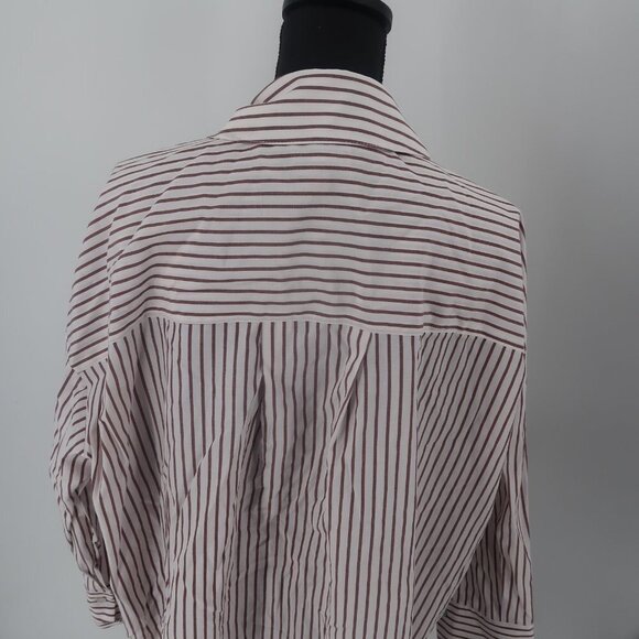 Topshop Women's Striped Button Down Size 6 - Picture 6 of 6